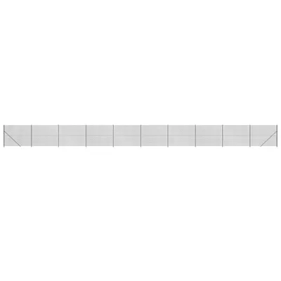 Produktbild von vidaXL Maschendrahtzaun mit Bodenflansch Anthrazit 1,4x25 m