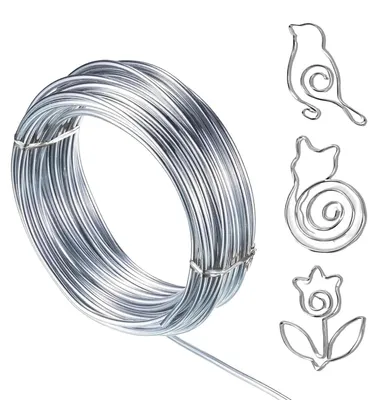 Imagen del producto de TRANKIELO® - Alambre para manualidades, 3 mm x 20 m – Alambre de aluminio suave para joyería y proyectos de manualidades – Flexible y duradero
