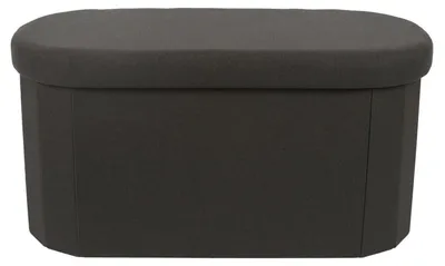 Produktbild von Schemel/Hocker - Aufbewahrungsbox - oval - schwarz - Polyester - 76 x 38 cm