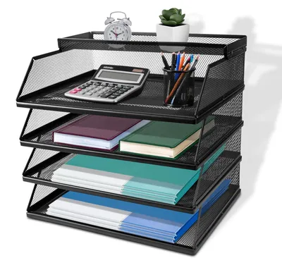 Image de Omgoods - Ensemble de 4 boîtes de rangement empilables