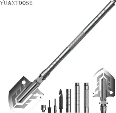 Image de Pelle de survie - Pelle multifonctionnelle - Pelle - Kit de survie - Pelle grise