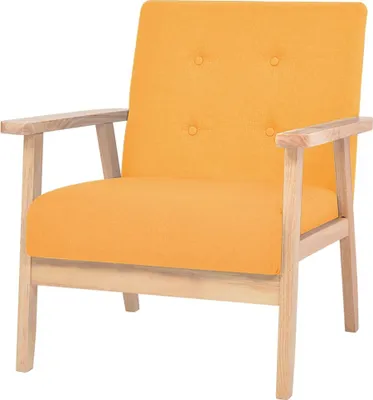 Obrázek produktu pro The Living Store Křeslo Žlutá tkanina