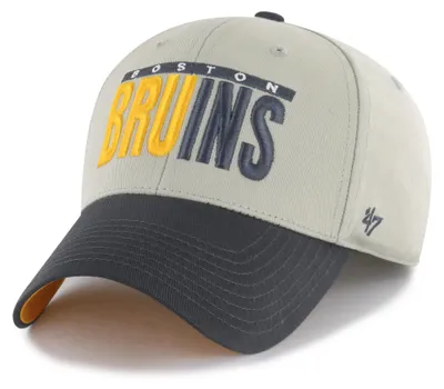 Produktbild von '47 Brand NHL Cap Half Block Text '47 MVP Boston Bruins System Grey