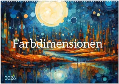 Produktbild von Farbdimensionen (Wandkalender 2026 DIN A2 quer), CALVENDO Monatskalender