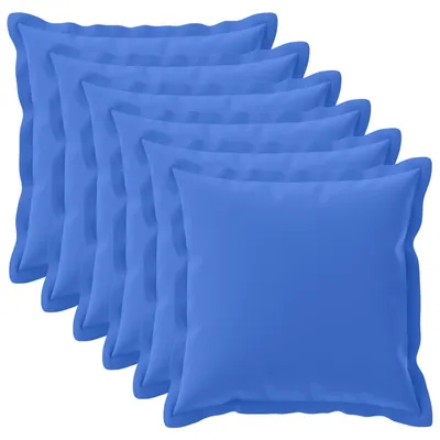 Zdjęcie produktu dla Pokrowce na poduszki vidaXL, 6 sztuk, kolekcja HOUTEN, kolor królewski niebieski, 65 x 65 cm, poliester