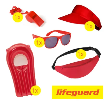 Obrázek produktu pro 5 v 1 Plavčík Set Karnevalový kostým Převlek Plavčík Bójka Záchranná deska jako Baywatch