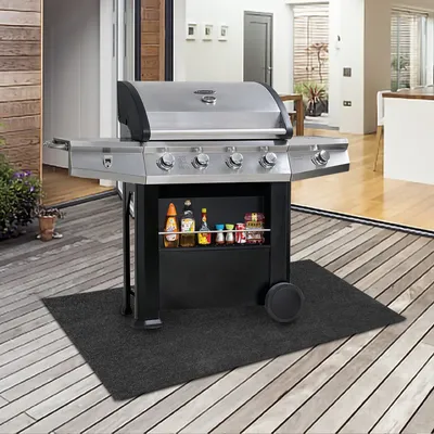 Zdjęcie produktu dla TolleTour – mata pod grill, mata podłogowa, mata ochronna, mata do grilla na zewnątrz, mata BBQ, podkład ognioodporny, 90 x 120 cm