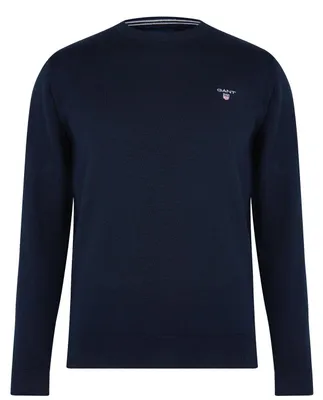 Image de GANT, pull en coton classique, bleu, taille L