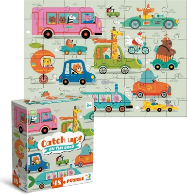 Zdjęcie produktu dla Puzzle Edukacyjne Pojazdy 48 elem . Układanka dla dzieci Dodo