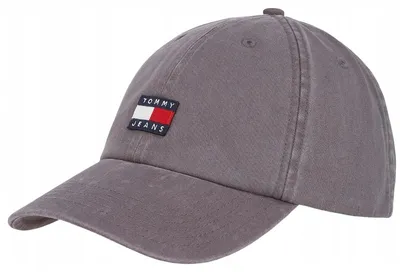 Zdjęcie produktu dla Czapka z daszkiem męska Tommy Jeans AM0AM12020 PR7 SZARA bejsbolówka logo