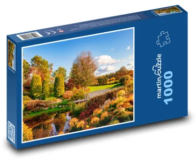 Zdjęcie produktu dla Puzzle 1000 Jesienny ogród z drzewami - martinpuzzle