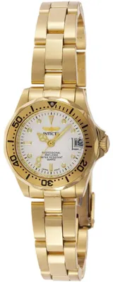 Produktbild von Invicta Pro Diver 8945 Damenarmbanduhr - Quarzwerk - Edelstahl mit Weißem Zifferblatt - 24 mm