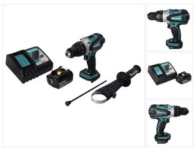 Obrázok produktu pre Akumulátorová príklepová vŕtačka Makita DHP 458 RM1 18 V 91 Nm + 1x akumulátor 4,0 Ah + nabíjačka