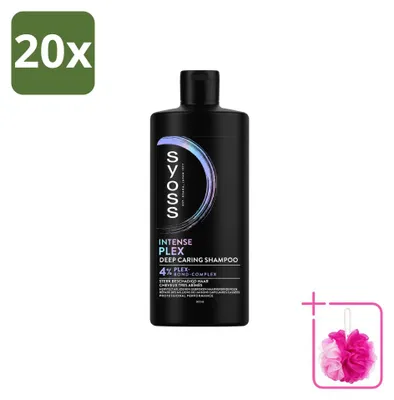 Obrázek produktu pro 20 kusů šamponu Syoss Intense Plex – hloubková regenerace poškozených vlasů – 440 ml – výhodná sada – 20 kusů
