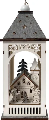 Produktbild von LED Weihnachtslaterne mit Kirche