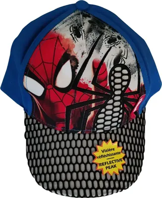 Obrázek produktu pro Dětská čepice Marvel Spiderman, základní čepice se suchým zipem pro chlapce a dívky, modrá, velikost 54 cm
