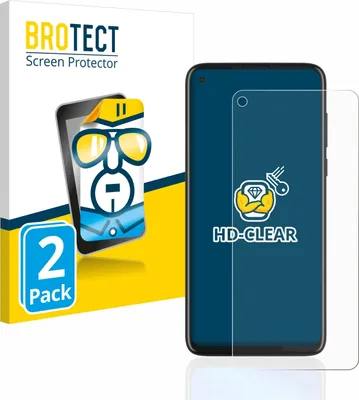 Produktbild von 2x Für Motorola Moto G8 Power Schutzfolie BROTECT Displayschutz Display Schutz Folie Klar Transparent