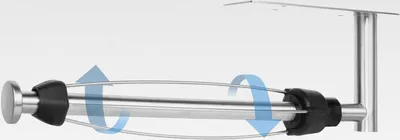 Produktbild von Küchenrollenhalter, Einhand Bedienbarer Küchentollenhalterung Ohne Bohren mit Dämpfungseffekt, Selbstklebend Oder Gebohrt, Küchenrollen Halter Wand/Unter Schrank für Küche, Schrank