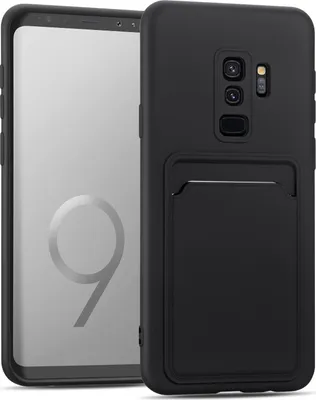 Obrázok produktu pre Puzdro na mobilný telefón pre Samsung Galaxy S9 Plus kryt silikónový ochranný kryt so slotom na kartu Slim Wallet Case, čierne