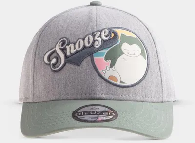 Obrázek produktu pro Pokémon Snorlax Snooze Nastavitelná kšiltovka v šedé barvě