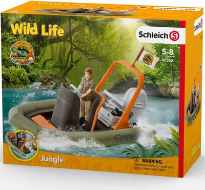 Immagine prodotto di Schleich - Figure di animali, gommone con ranger; 42352