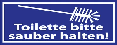 Produktbild von vianmo Holzschild 10x27 cm Toilette bitte sauber halten