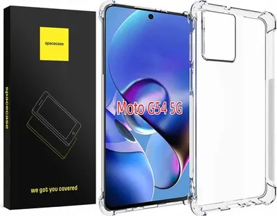Zdjęcie produktu dla Silikonowe etui SPACECASE Anti-shock do Motorola G54 Przezroczysty