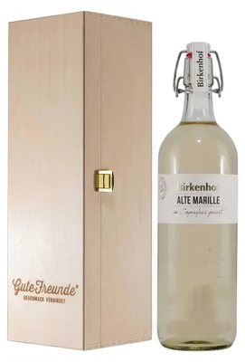 Produktbild von Birkenhof Alte Marille Obstbrand mit Geschenk-Holzkiste
