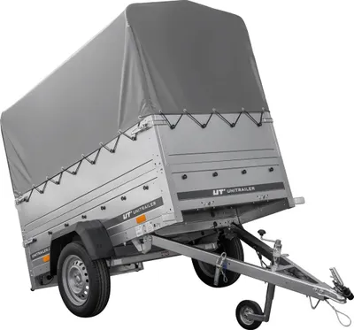 Zdjęcie produktu dla Przyczepka lekka 200x106 UNITRAILER GARDEN 200 KIPP z burtami BIS, stelażem H-800 i pokrowcem szarym