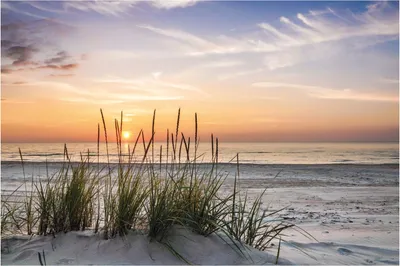 Produktbild von Leinwandbild - Sonnenuntergang am Meer - 60 x 90cm