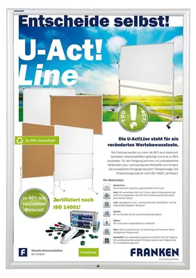 Produktbild von FRANKEN Plakatrahmen Security DIN A4 32 mm Rahmenprofil