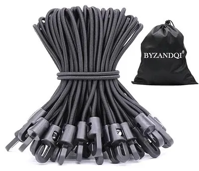 Zdjęcie produktu dla Napinacze gumowe z hakami do plandek namiotu kemping 15 cm 100 szt