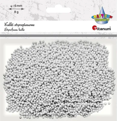Produktbild von Polystyrolkugeln 4-6mm 8g weiß Titanum