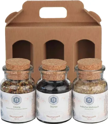 Produktbild von Räucherwerk Geschenkset Gloria Styrax Indischer Weihrauch – Harzmischungen