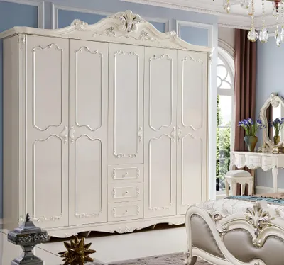 Image de Kleiderschrank Schlafzimmer Holz Schrank Antik Stil Barock Rokoko Schränke