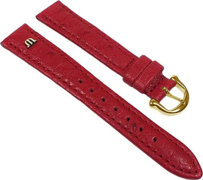 Produktbild von Maurice Lacroix Ersatzband Uhrenarmband Straußenleder Band Rot 22632G, Stegbreite:15mm