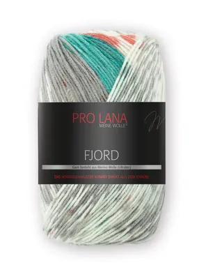 Produktbild von Pro Lana Fjord 100g 95 smaragd-rost-grau-weiß
