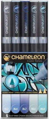 Produktbild von Chameleon Blue Tones Schattierungsmarker Blue Tones 5 Stck