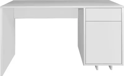 Produktbild von Furniture24 Schreibtisch 138 X 77 55 Cm Noma N05 Mit Schrank Und Schublade Weiß