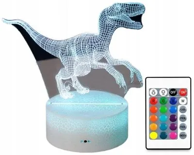 Obrázek produktu pro Lampa 3D LED moXomi Dinosaurus 16 barev s ovladačem