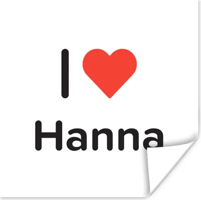 Produktbild von MuchoWow® Poster Ich liebe - Hanna - Mädchen 75x75 cm - Wand Dekoration