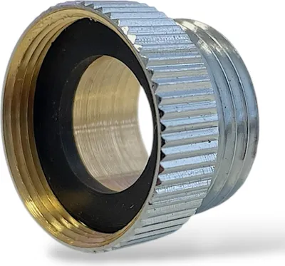 Produktbild von Übergangsstück Adapter Armatur Wasserhahn Messing verchromt M22/1 IG x 1/2" AG