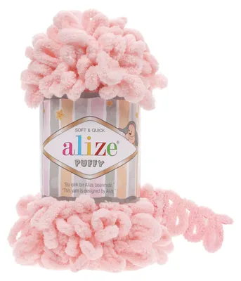 Alize Puffy Fingerstrickgarn Stricken mit den Fingern 340 rosa