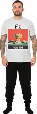 Image de E.T. the Extra-Terrestrial - "Phone Home" Pyjama pour homme NS7339 (M Long) (Gris)