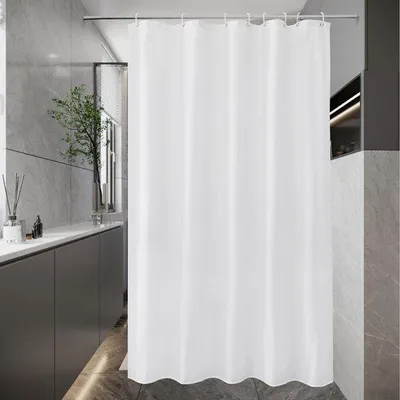 Zdjęcie produktu dla Ibenzoa® Zasłona prysznicowa (120 x 180 cm) wykonana z wodoodpornego materiału, z obciążonym dołem, wzmocnionymi oczkami u góry i na dole, odporna na wilgoć i pleśń