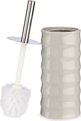 Produktbild von Berilo Toilettenburste - kieselgrau mit Tupfen - Keramik - 31 cm