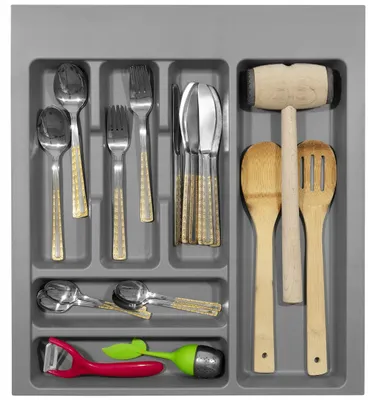 Produktbild von Emuca OPTIMA Besteck-Schubladeneinsatz Grau 43.6cm