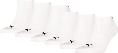 Produktbild von 6 Paar Uni Puma Sneaker Füßlinge kurze Socken in Weiß Größe 35-38
