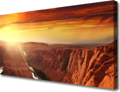 Produktbild von Tulup Leinwand-Bilder 100x50 Wandbild Canvas Kunstdruck Grand Canyon Landschaft