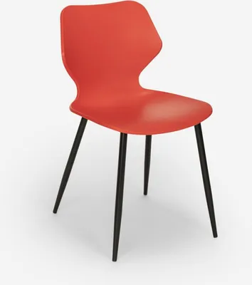 Produktbild von Stuhl in modernem Design Polypropylen Metall Esszimmer Restaurant Ladysmith - Rot